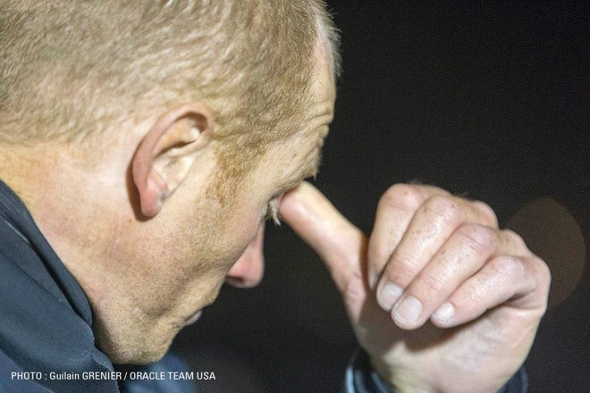Oracle Team USA skipper James Spithill after a long day © Guilain Grenier Oracle Team USA http://www.oracleteamusamedia.com/