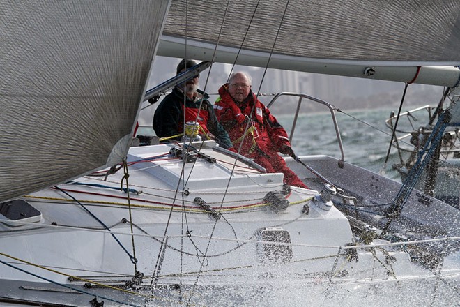 Alien get down to the work of sailing to their handicap, which they usually do quite well at. - Helly Hansen Winter Series ©  Alex McKinnon Photography http://www.alexmckinnonphotography.com