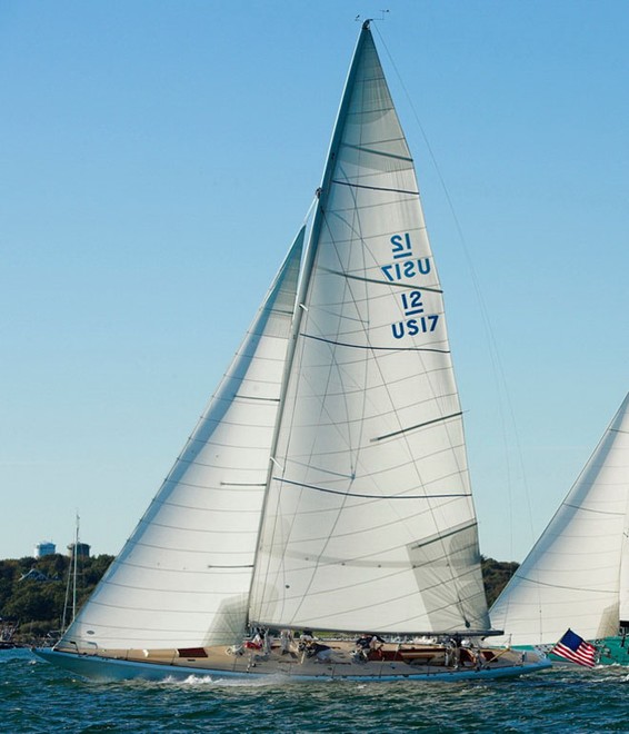 The 12 Metre yacht Weatherly was named in September, 2012 to the National Register of Historic Places. © Onne van der Wal http://www.vanderwal.com/