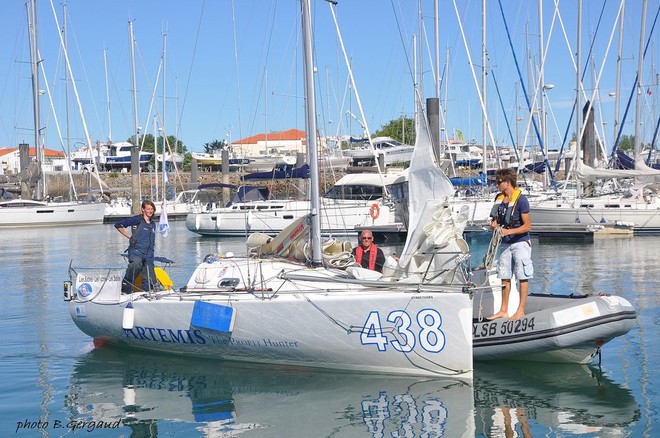 After 24 hours of racing, Becky Scott was forced to head back to Les Sables d’Olonne with a broken autopilot. - Les Sables 2012 © Bernard Gergaud
