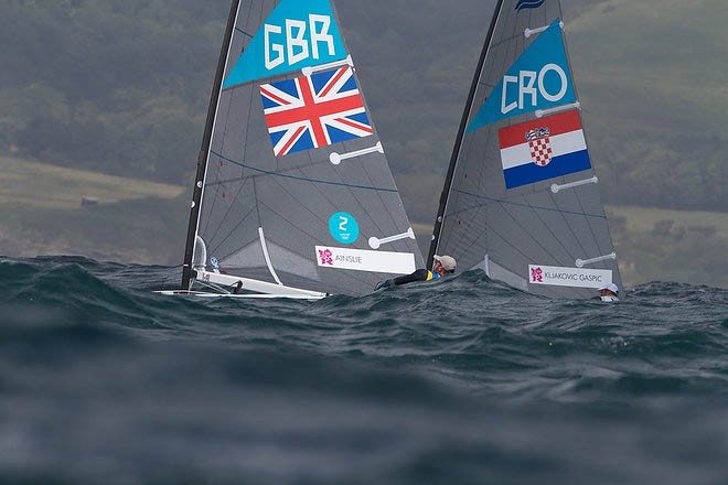 Ainslie and Kljakovic Gaspic - London 2012 Olympic Sailing Competition &copy; Ingrid Abery http://www.ingridabery.com