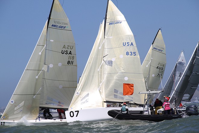 Day 1 at the 2012 Melges 24 North American Championship hosted by San Francisco Yacht Club, CA, USA, from 22-26 August 2012.  © Fiona Brown http://www.fionabrown.com