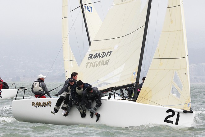 Warwick Rooklyn’s Bandit continues to lead the fleet.  Day 2 at the 2012 Melges 24 North American Championship hosted by San Francisco Yacht Club, CA, USA, from 22-26 August 2012. © Fiona Brown http://www.fionabrown.com