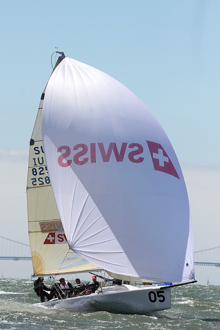 Flavio Favini helming Franco Rossini’s Blu Moon.  Day 3 at the 2012 Melges 24 North American Championship  © Fiona Brown http://www.fionabrown.com
