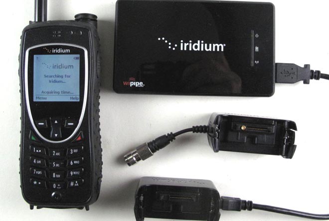 Iridium Extreme with Axcess Point device gives you a wifi hotspot on the boat ©  SW