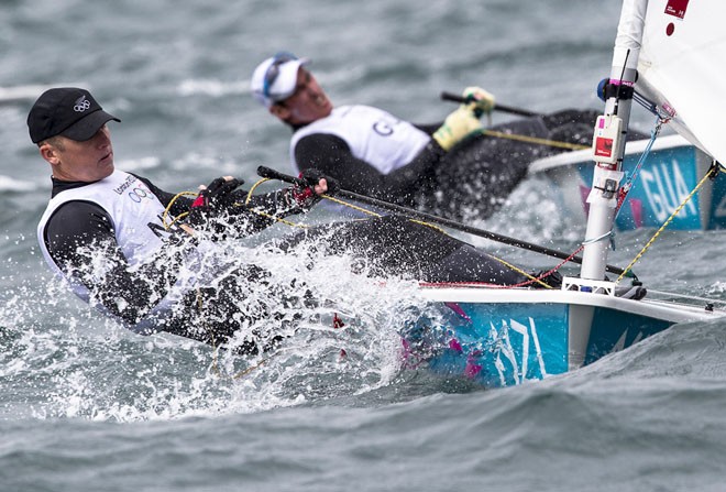 London 2012 - Olympic Games Day 4 - NZL’s Andrew Murdoch had a commanding win in the Mens Singlehander (Laser) © Carlo Borlenghi/FIV - copyright