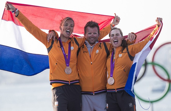 London 2012 - Olympic Games . Day 13  Medal race 470 Women’s © Carlo Borlenghi/FIV - copyright
