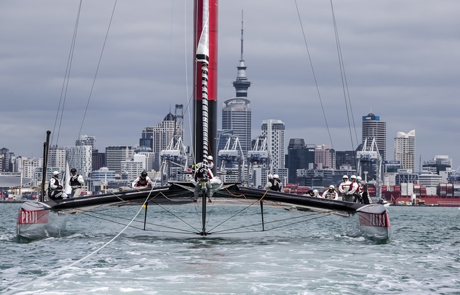 First sailing day in the Hauraki Gulf, Auckland-NZ, for AC72 Luna Rossa:  © Carlo Borlenghi/Luna Rossa http://www.lunarossachallenge.com