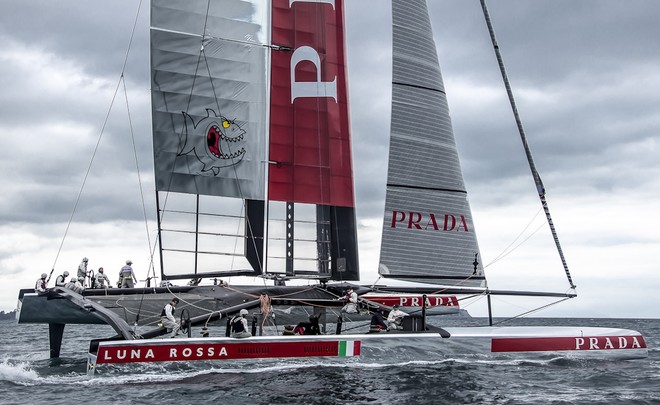 First sailing day in the Hauraki Gulf, Auckland-NZ, for AC72 Luna Rossa:  © Carlo Borlenghi/Luna Rossa http://www.lunarossachallenge.com