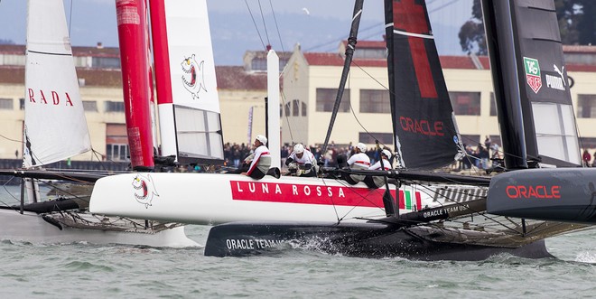 Luna Rossa and Oracle Team USA -  San Francisco  America’s Cup World Series Day 2 © Luna Rossa/Studio Borlenghi