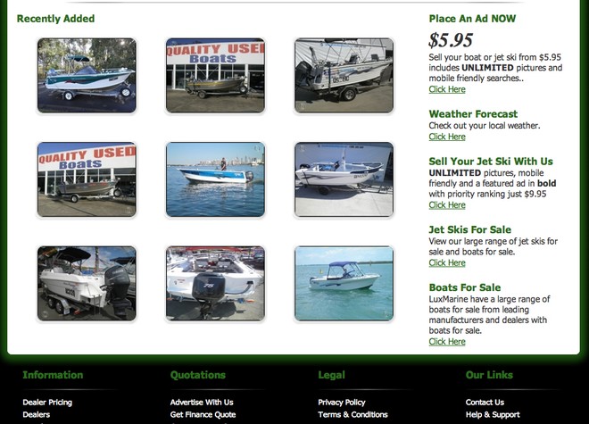 LuxMarine online classifieds © SW