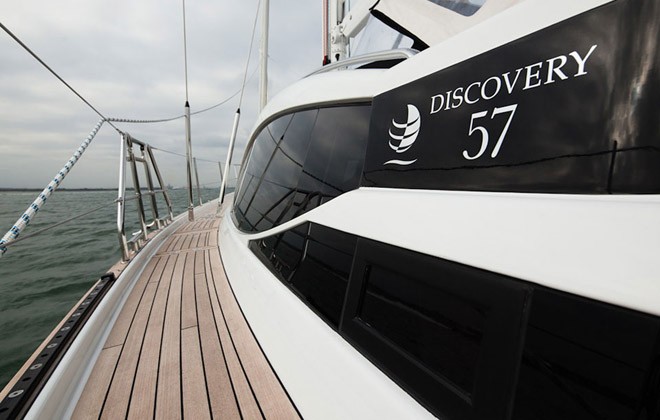 Discovery 57 closeup © Discovery Yachts http://www.discoveryyachts.com/