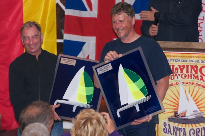 Paul Scoffin and Pavel Ruzicka - NZL 145 - 2012 Flying Dutchman World Championship prizegiving ©  Richard Phillips