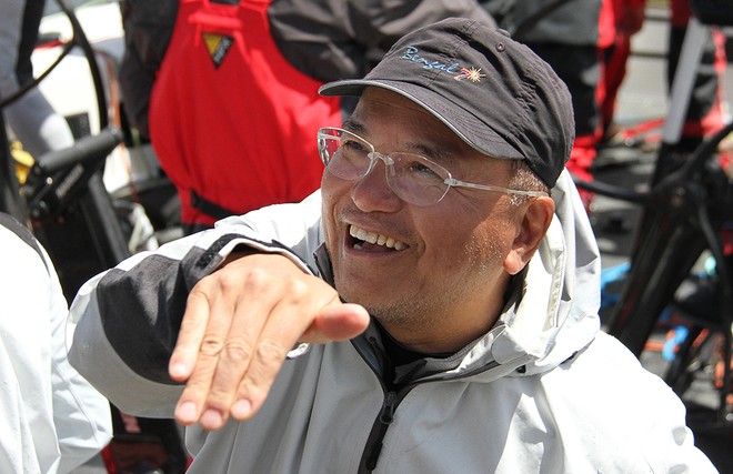 Yoshihiko Murase, the experienced skipper of KLC Bengal 7 explains how the conditions were off Tasman Island. (Murase has sailed two Melbourne Osaka races and six Transpac races). - Rolex Sydney Hobart 2012 © Dale Lorimer
