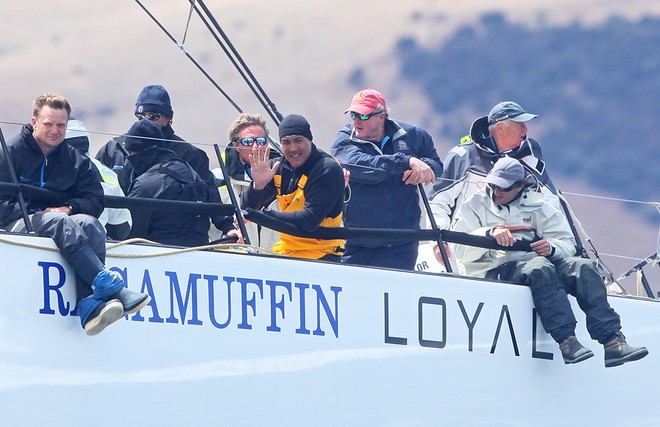 Geoff Hueghill on the rail. - Rolex Sydney Hobart Race 2012 © Crosbie Lorimer http://www.crosbielorimer.com