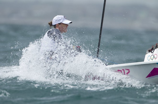 Paige Railey (USA) competing in the Women’s One Person Dinghy (Laser Radial) event in The London 2012 Olympic Sailing Competition. © onEdition http://www.onEdition.com