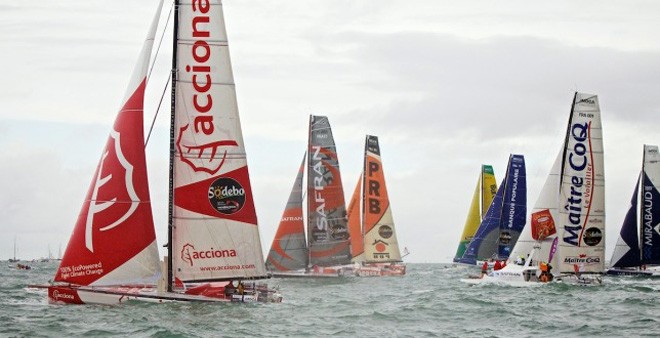 Start of the 2012 Vendee Globe © ACCIONA/Jesus Renedo http://www.accionasailing.com/