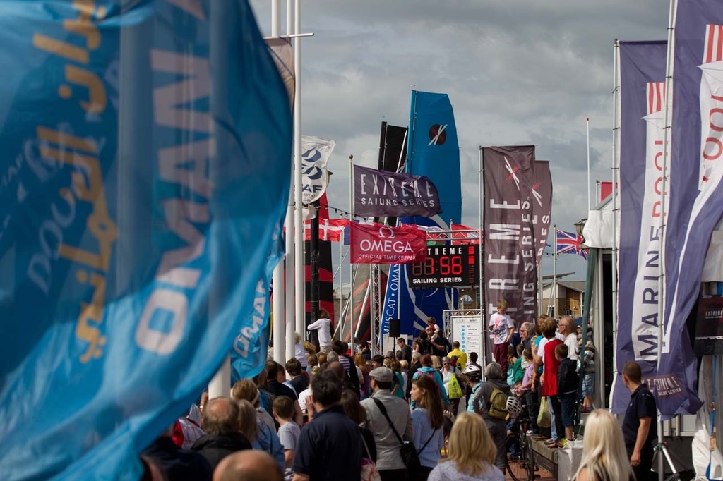 Crowds watch the Extreme Sailing Series Cardiff © Lloyd Images http://lloydimagesgallery.photoshelter.com/