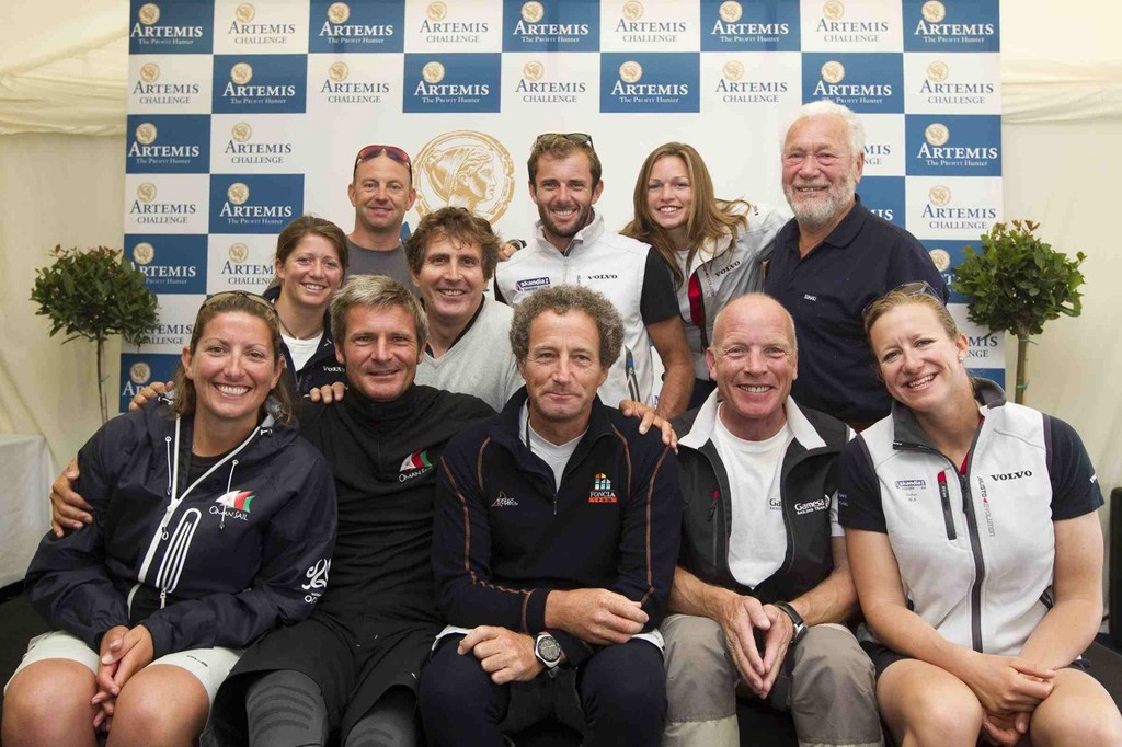 The skippers and crew for the Artemis Challenge 2012 - Aberdeen Asset Management Cowes Week 2012 photo copyright Lloyd Images http://lloydimagesgallery.photoshelter.com/ taken at  and featuring the  class