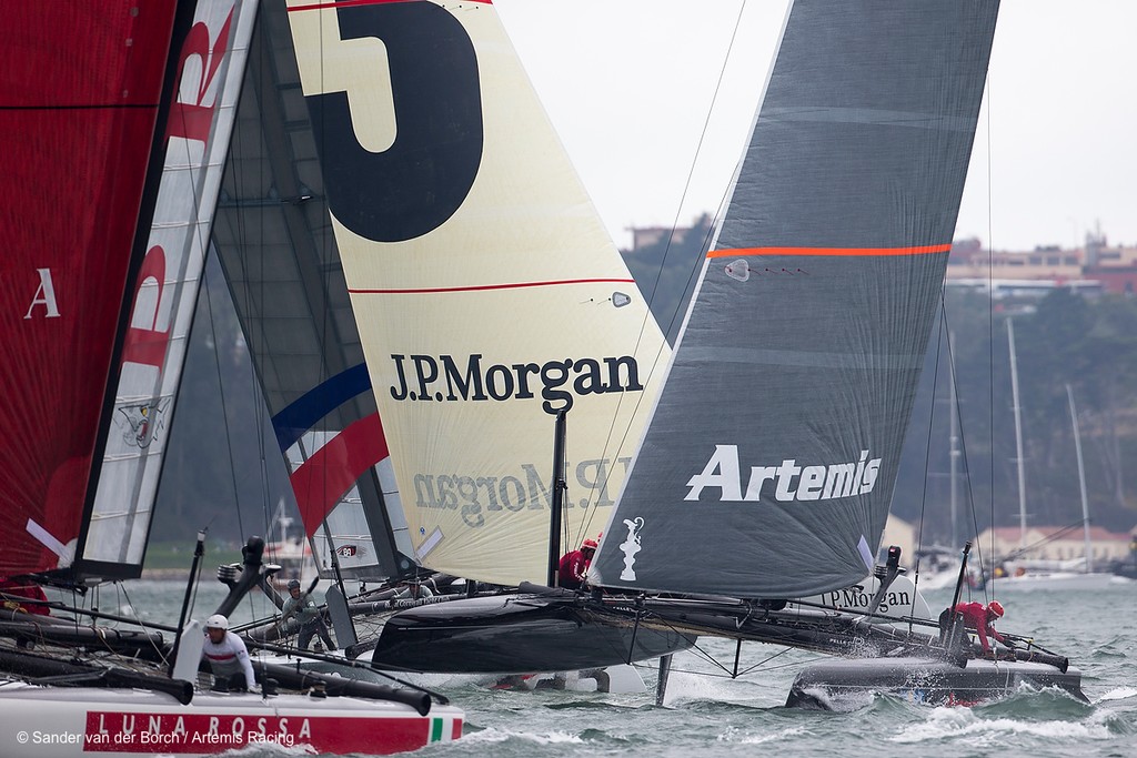 Two fleet races, Saturday August 25th, 2012, AC45 World Series San Francisco. &copy; Sander van der Borch / Artemis Racing http://www.sandervanderborch.com