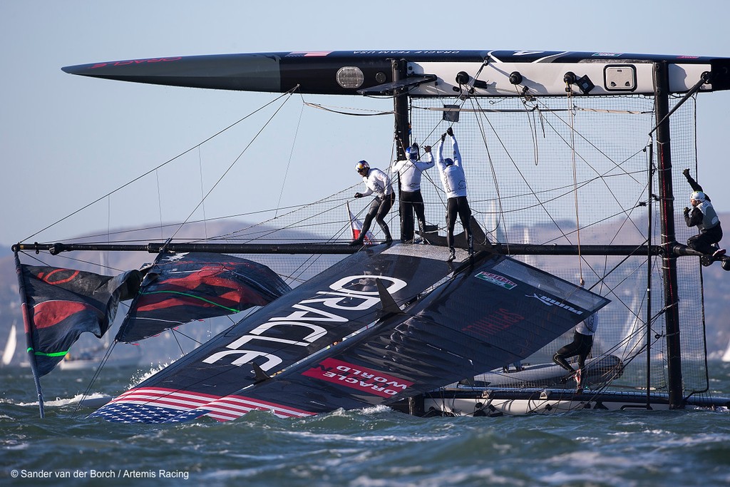 Saturday October 6th. AC45 World Series San Francisco photo copyright Sander van der Borch / Artemis Racing http://www.sandervanderborch.com taken at  and featuring the  class