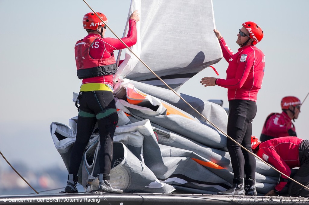 First sailing day of the AC72 of Artemis Racing, 13 November 2012, Alameda, USA photo copyright Sander van der Borch / Artemis Racing http://www.sandervanderborch.com taken at  and featuring the  class