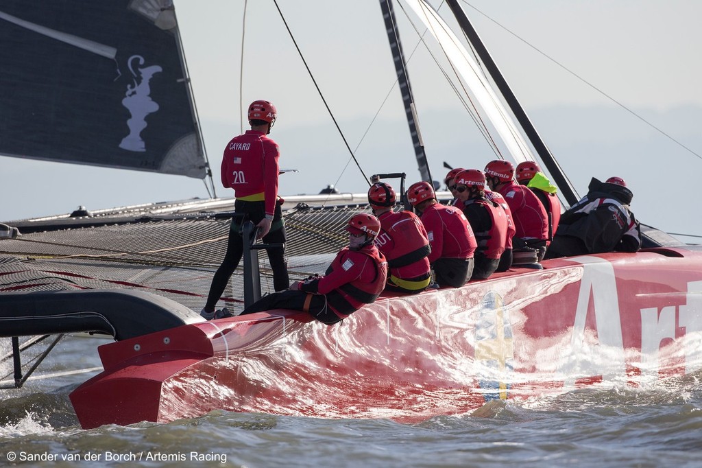 First sailing day of the AC72 of Artemis Racing, 13 November 2012, Alameda, USA photo copyright Sander van der Borch / Artemis Racing http://www.sandervanderborch.com taken at  and featuring the  class