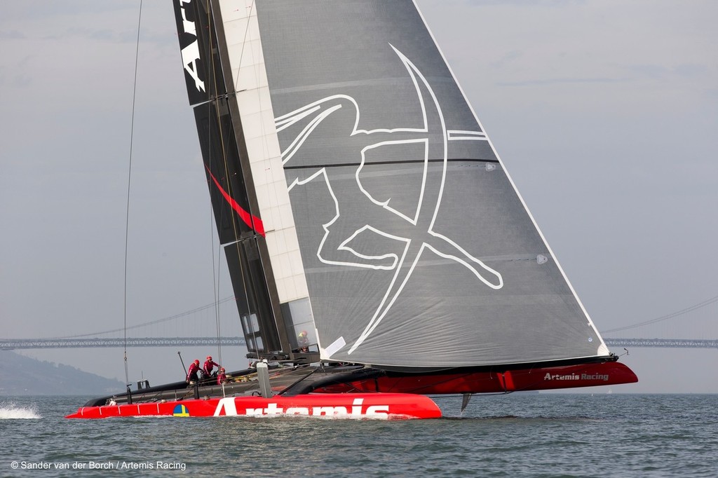 Artemis Racing, Day two sailing the AC72, 15 November 2012, Alameda, USA photo copyright Sander van der Borch / Artemis Racing http://www.sandervanderborch.com taken at  and featuring the  class