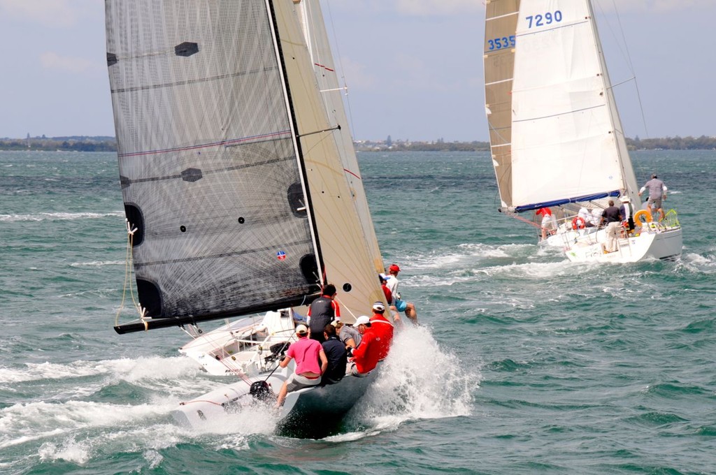 Zippier on the start line in happier times. (Before losing their mast) -  Heaven Can Wait 2012 &copy; Blake Middleton