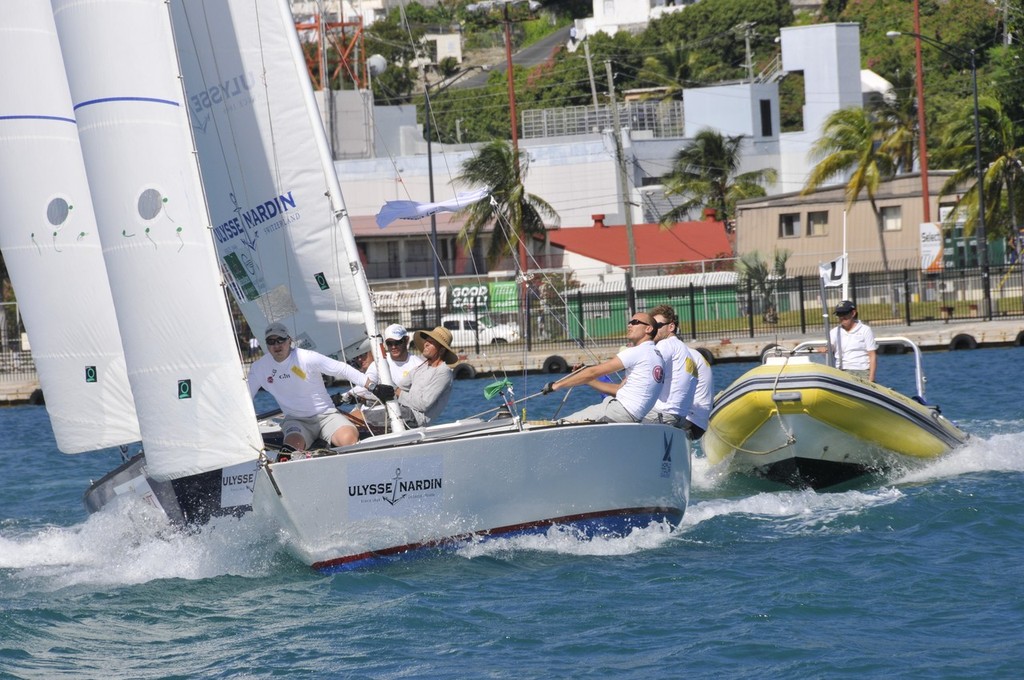 Racing in 2011 CAMR in St. Thomas' Charlotte Amalie Harbor - Carlos Aguilar Match Race photo copyright Dean Barnes taken at  and featuring the  class