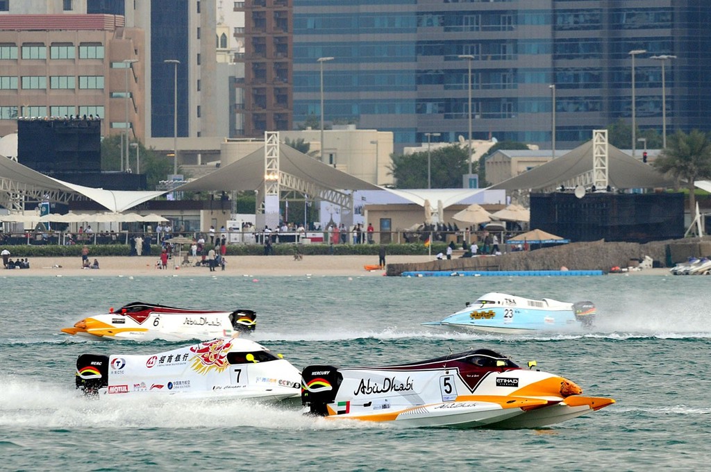 The UIM F1 H2O Grand Prix of UAE on the Corniche breakwater. The 5th leg of the UIM F1 H2O World Championships 2012. ©  Philippe Stiernon