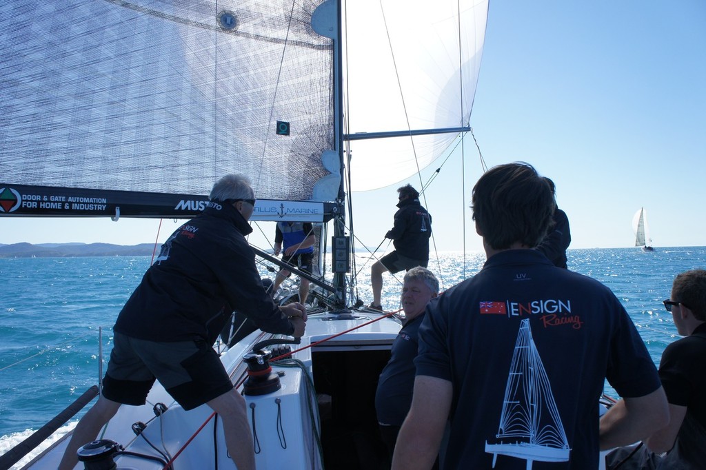 On board Black Label -  Telcoinabox Airlie Beach Race Week 2012 © Jack Leivenzon