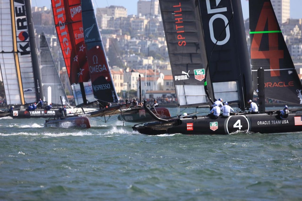 24/08/2012,San Francisco(USA,CA), 34th America's Cup, America's Cup World Series San Francisco 2012 August, Race Day 3 photo copyright ACEA - Photo Gilles Martin-Raget http://photo.americascup.com/ taken at  and featuring the  class