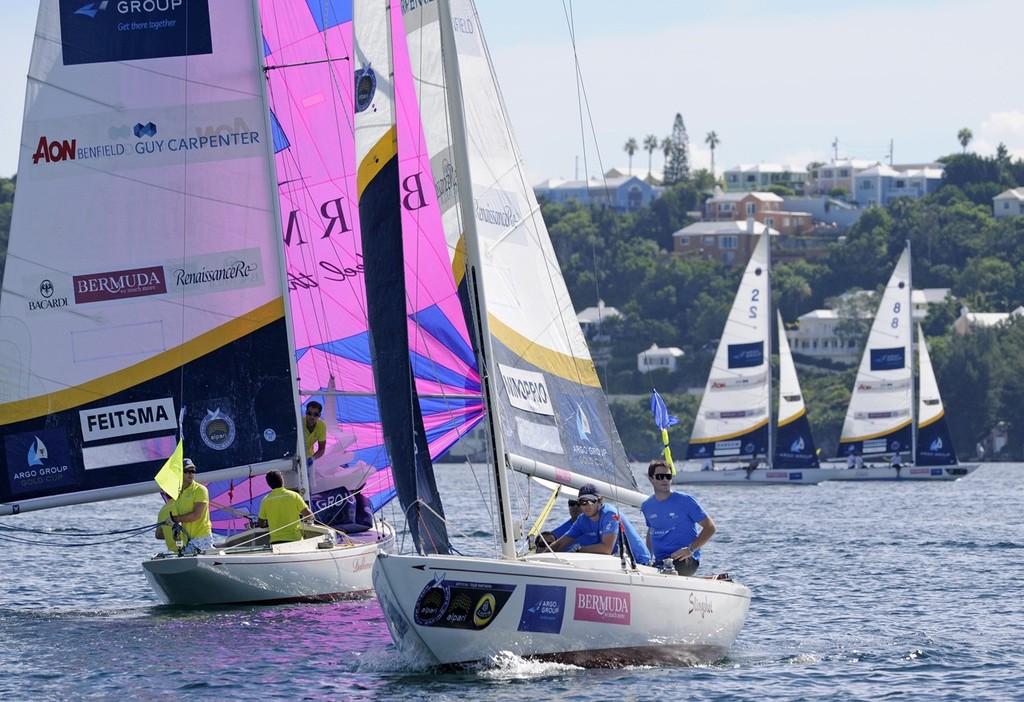 Alpari World Match Racing Tour - Argo Group Gold Cup Bermuda Day 2: Qualifying rounds in Hamilton Harbour<br />
Group 2 © Rick Tomlinson /AWMRT http://www.wmrt.com