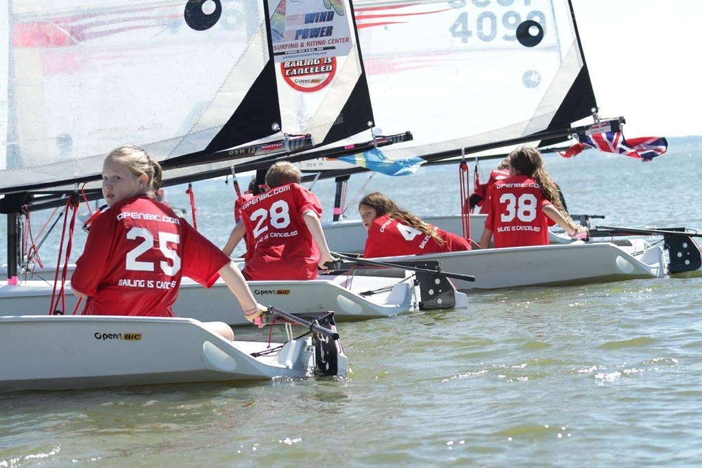 start of the novice ``Olympic`` fleet - O'Pen BIC North American Championships photo copyright Nevin Sayre taken at  and featuring the  class