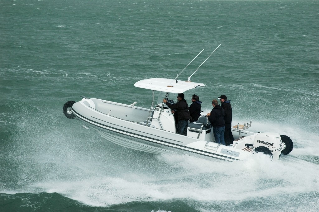 The Smuggler Strata 770 powered by Sealegs technology debuts at the Auckland On Water Boat Show, 27-30 Sept - Auckland On Water Boat Show photo copyright Smuggler Marine taken at  and featuring the  class
