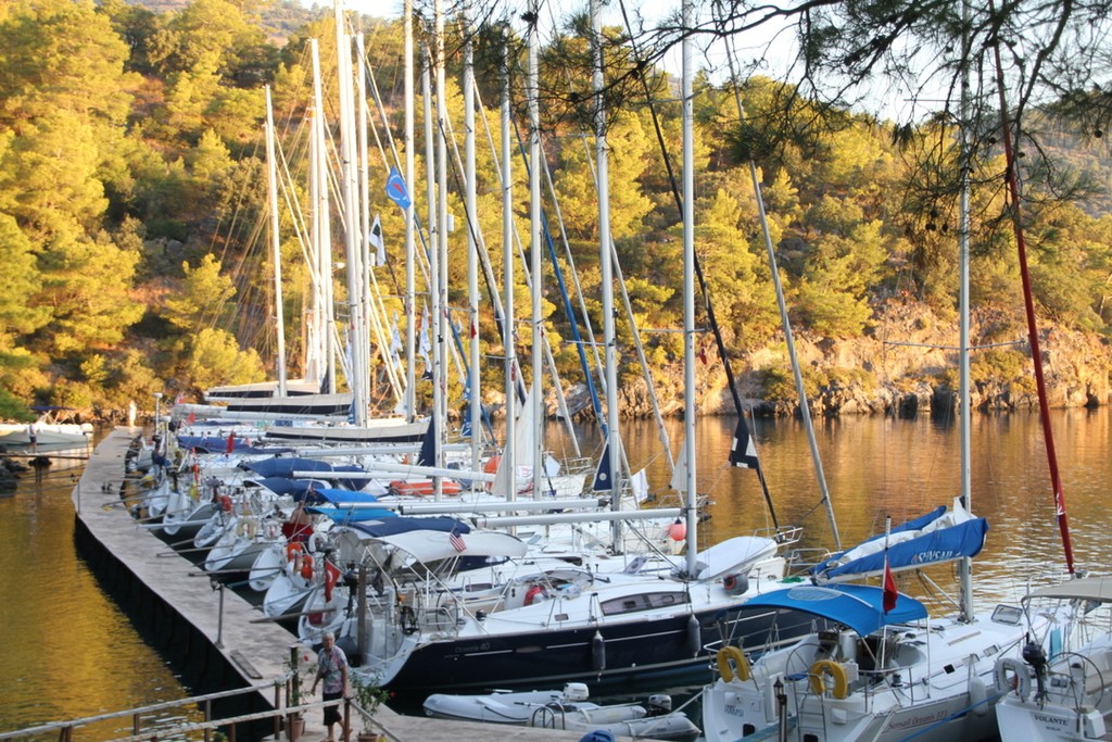 The rally crews moored in Sarsala - Lycian Yacht Rally photo copyright Maggie Joyce taken at  and featuring the  class