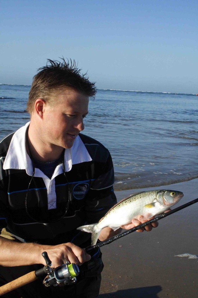 Salmon can be caught along any Victorian Beach as well as in Western Port. They make great fresh baits for gummy shark. photo copyright Jarrod Day taken at  and featuring the  class