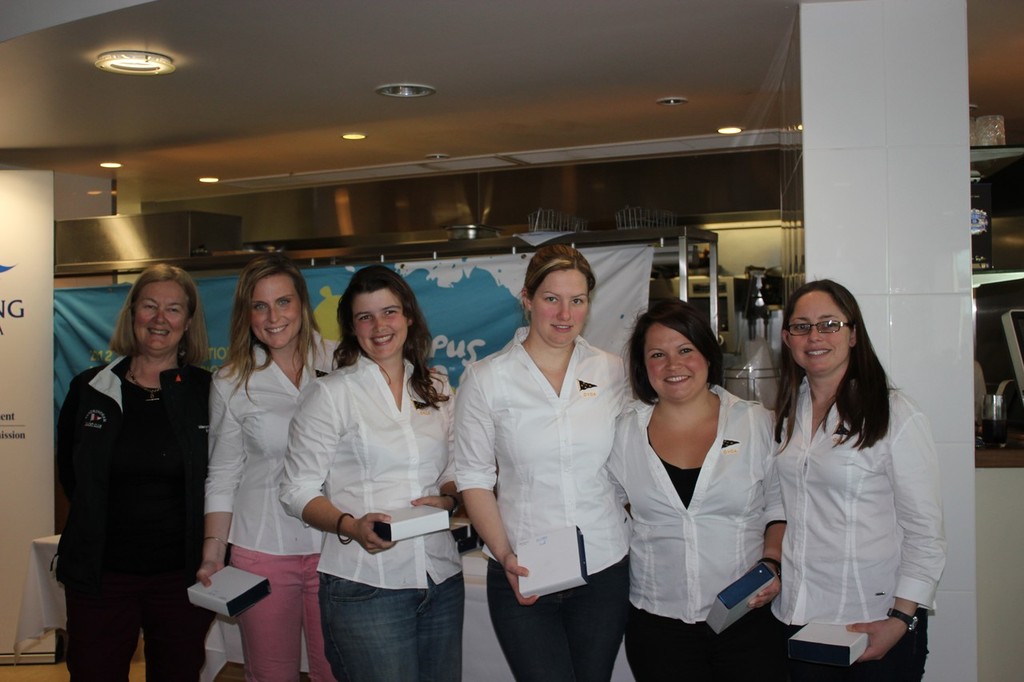 2nd Women’s MRC – SYC Vice Commodore Kate Mitchell, Louise Tillett, Kirstin Norris, Erin Foster, Angelique Kear, Alana Bracken - Australian Open and Australian Women’s Match Racing Championships © CYCA Staff Pam Scrivenor