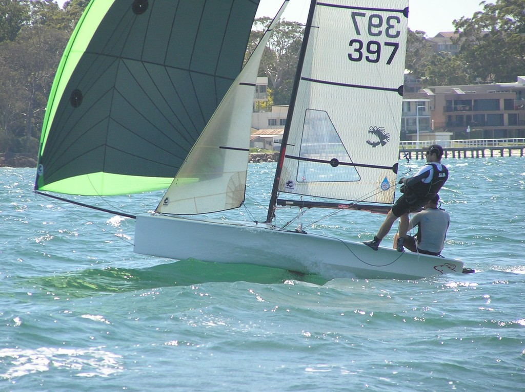 Drew Van Ryn and Bryce Edwards sailing 'Aqua Pest' - MG14 National Titles photo copyright Rohan Nosworthy taken at  and featuring the  class