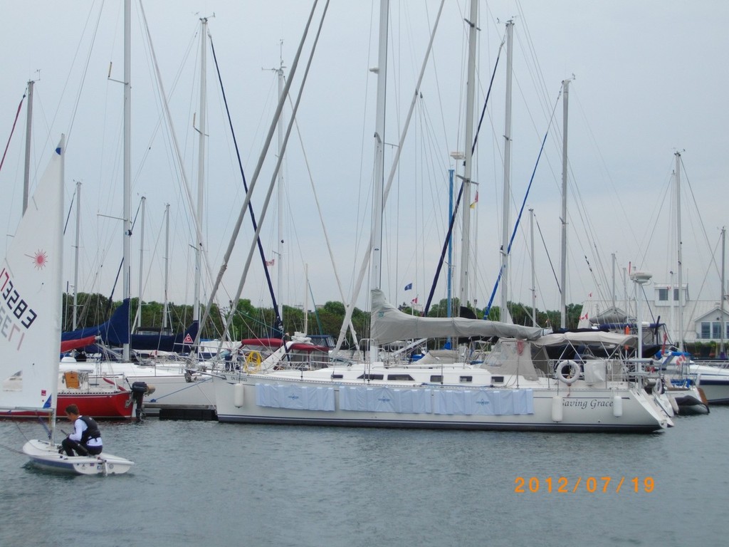 The lengths some larger boats in the harbour will go to to protect their boats from the Junior sailors - 54th Annual Steerers' Regatta at PCYC photo copyright Petra Fischer taken at  and featuring the  class