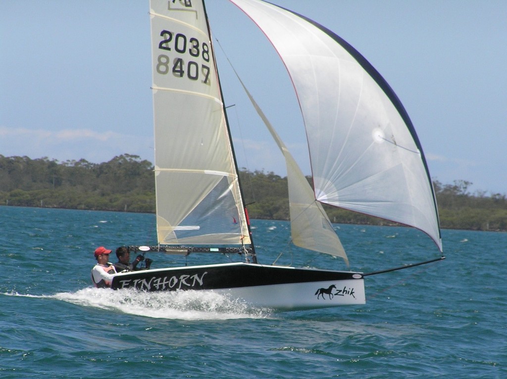 Chris Eddes and Nigel Blatchford sailing 'Einhorn' - MG14 National Titles photo copyright Rohan Nosworthy taken at  and featuring the  class