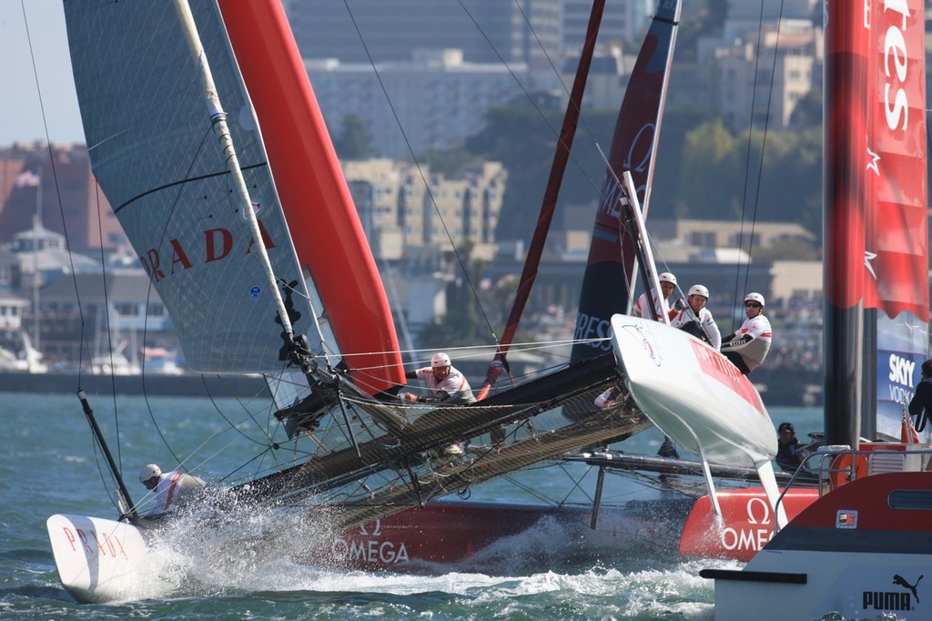 Luna Rossa -  America&rsquo;s Cup World Series San Francisco 2012 October, Final Race Day photo copyright ACEA - Photo Gilles Martin-Raget http://photo.americascup.com/ taken at  and featuring the  class