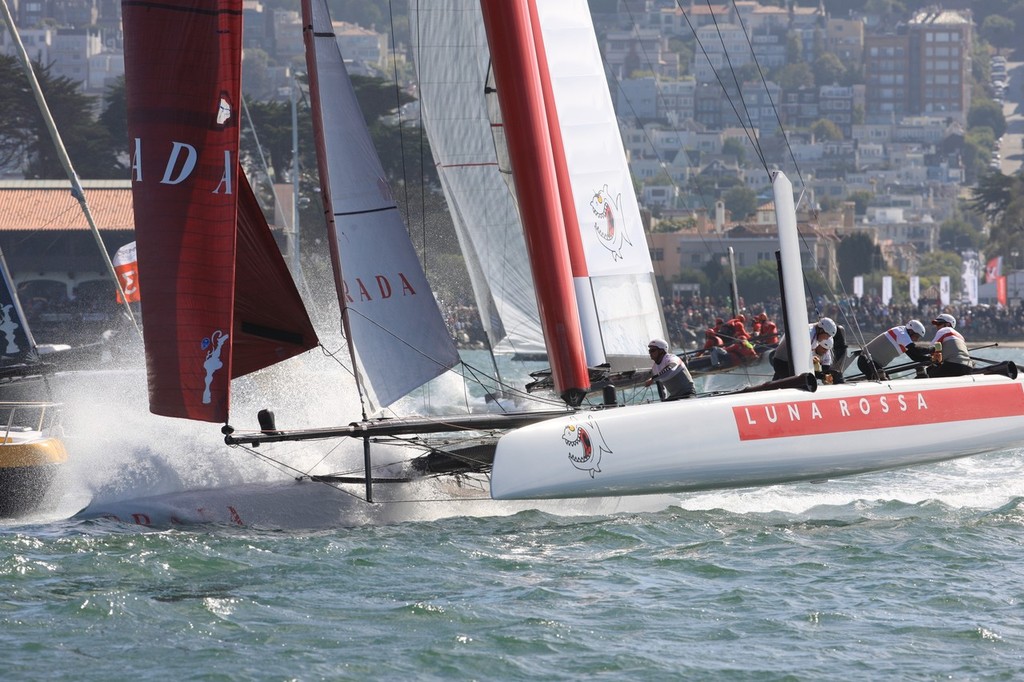 Luna Rossa - America&rsquo;s Cup World Series San Francisco 2012 October, Final Race Day photo copyright ACEA - Photo Gilles Martin-Raget http://photo.americascup.com/ taken at  and featuring the  class