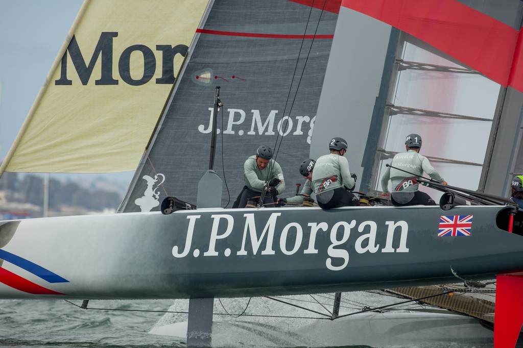 BAR RACING - 2012 - Ben Ainslie earns his AC45 miles during the recent ACWS San Francisco event photo copyright Jon Nash / J.P.Morgan BAR taken at  and featuring the  class