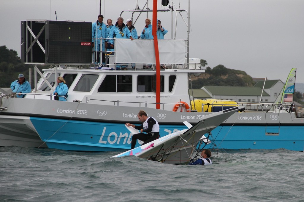 August 1, 2012 - Weymouth, England - 49er crew Jesse and Alexander Kirkland (BER) © Richard Gladwell www.photosport.co.nz
