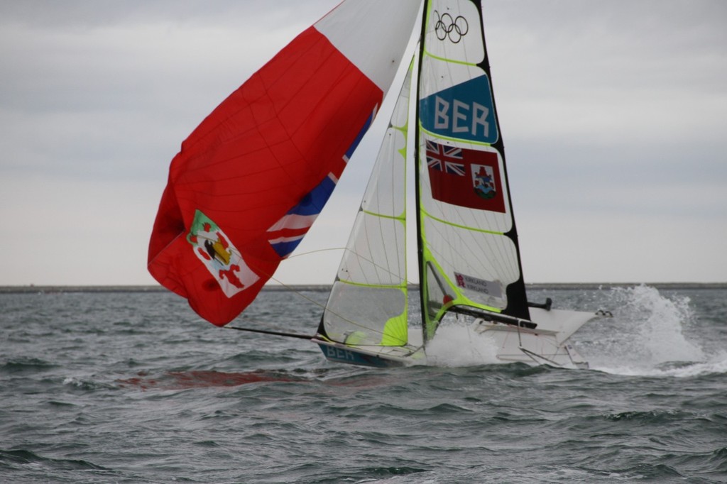 August 1, 2012 - Weymouth, England - 49er crew Jesse and Alexander Kirkland (BER) photo copyright Richard Gladwell www.photosport.co.nz taken at  and featuring the  class