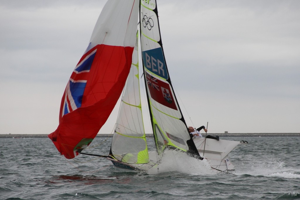 August 1, 2012 - Weymouth, England - 49er crew Jesse and Alexander Kirkland (BER) photo copyright Richard Gladwell www.photosport.co.nz taken at  and featuring the  class