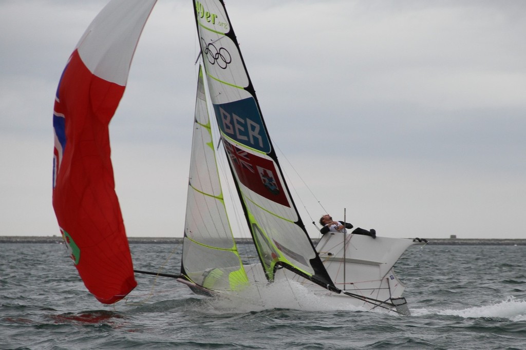 August 1, 2012 - Weymouth, England - 49er crew Jesse and Alexander Kirkland (BER) photo copyright Richard Gladwell www.photosport.co.nz taken at  and featuring the  class