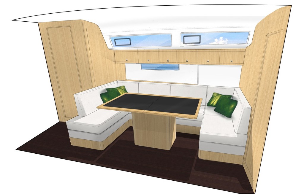 Dining area on the Bavaria CR56 photo copyright Bavaria Yachts Australia http://www.bavariasail.com.au taken at  and featuring the  class